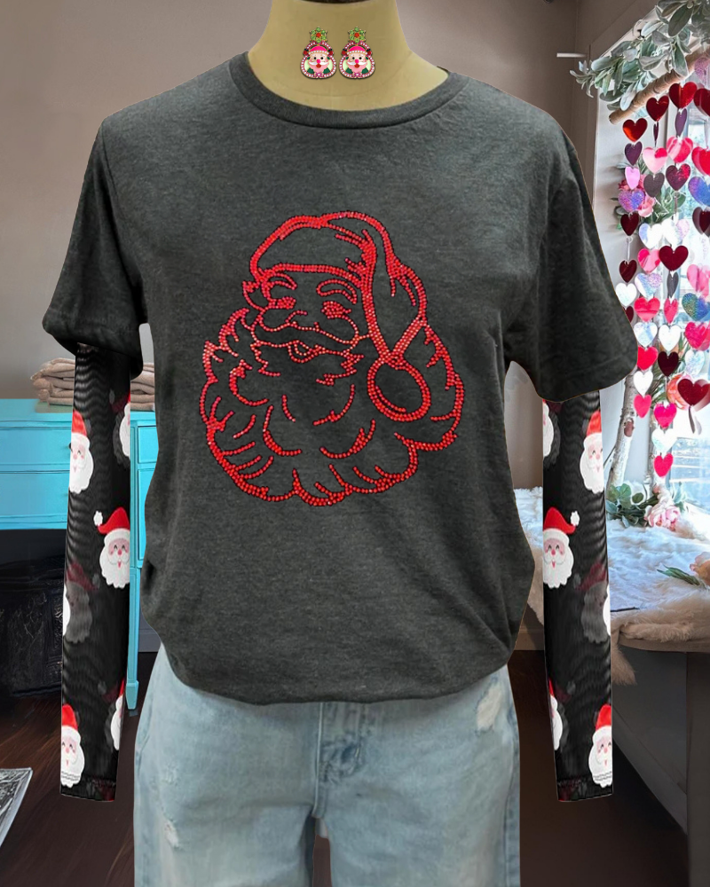Santa Claus Beaded Tee