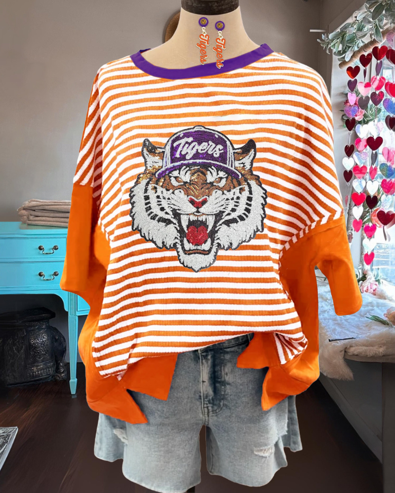 Sequin Clemson Tigers Top