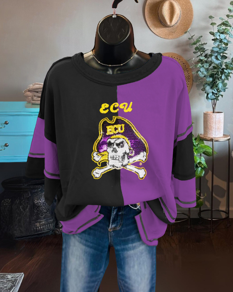 ECU Pirates Sequin Top