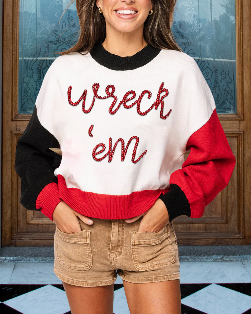 Texas Tech Sequin Beading Sweatshirt