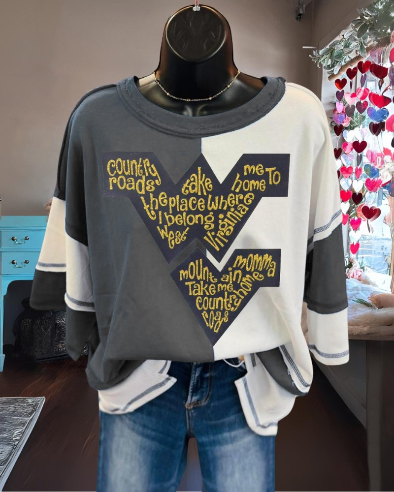 West Virginia Contrast T-shirt