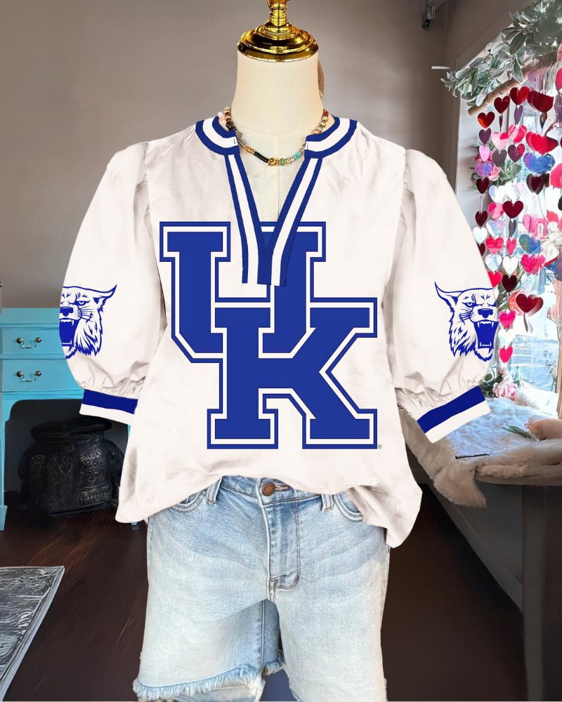 Kentucky Wildcats Puff Sleeve Top
