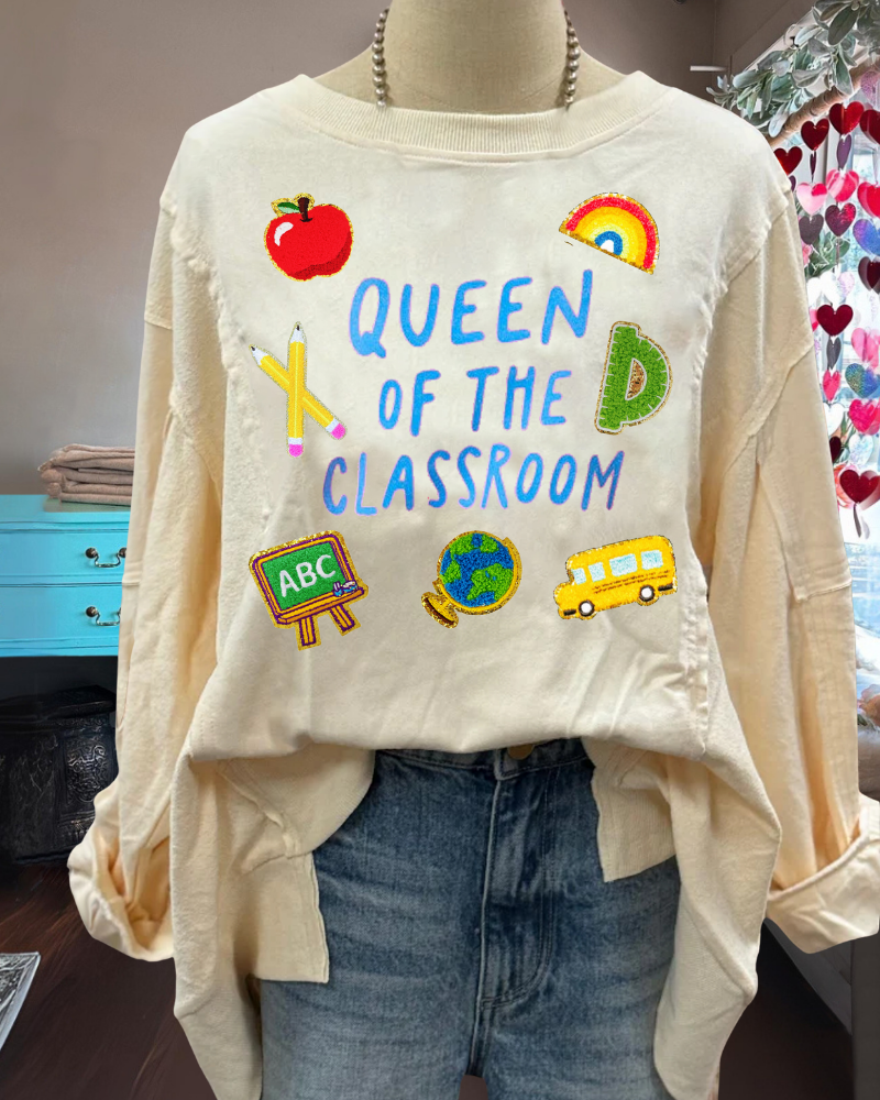 Classroom Queen Sequin Sweatshirt