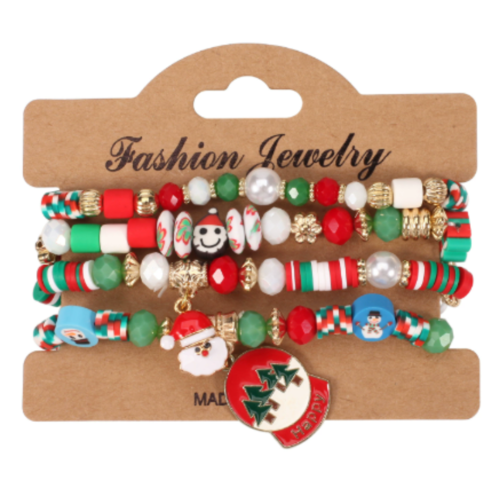 Christmas Element Bead Bracelet