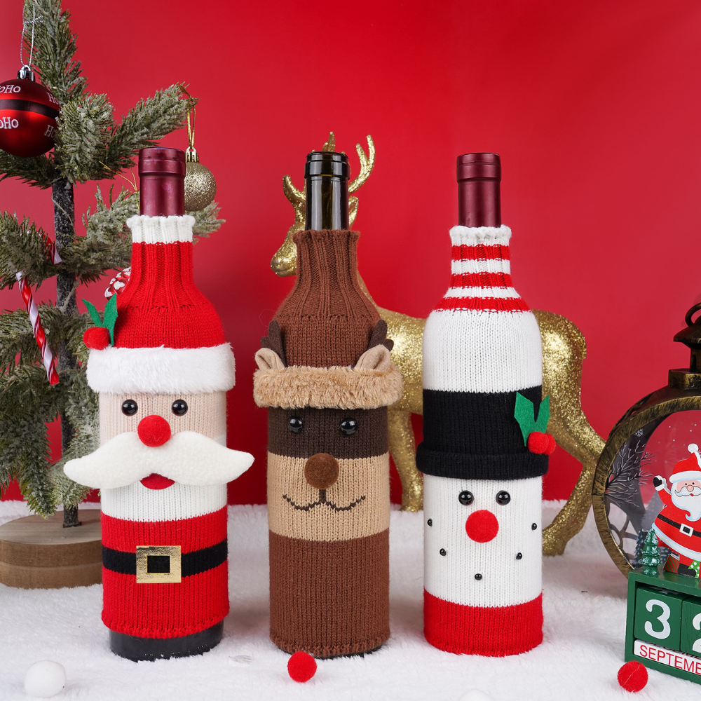 Christmas Trim Wine Bottle Cooler