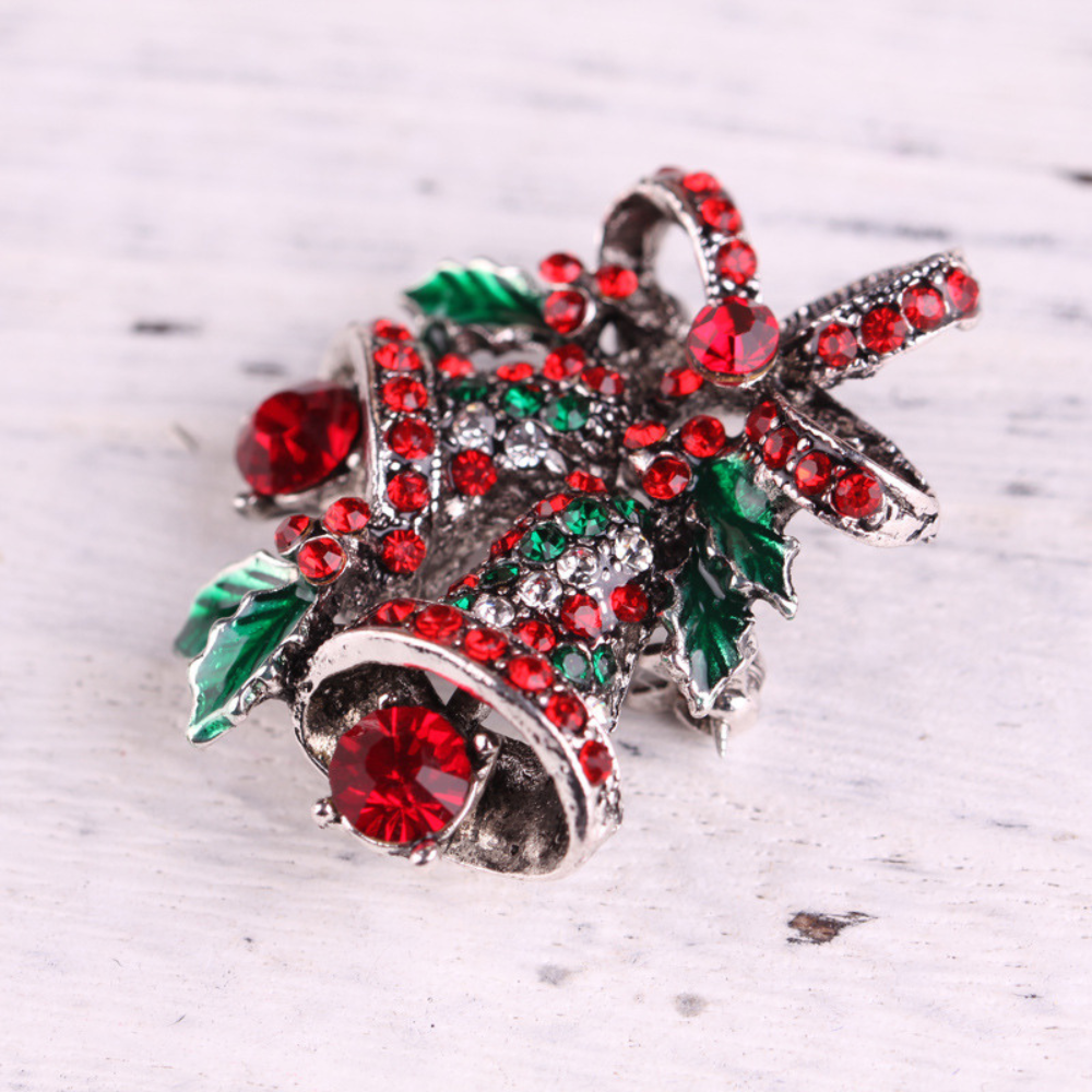 Christmas Bell Diamond Brooch