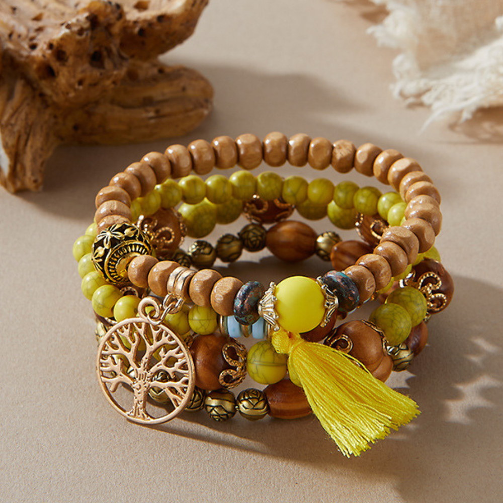 Bohemian Tassel Beaded Bracelet