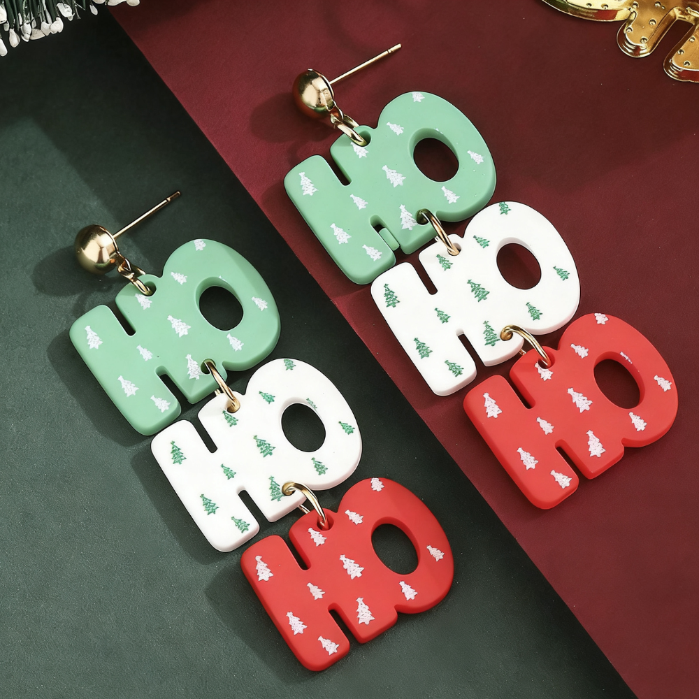 Unique Christmas HOHO Earrings