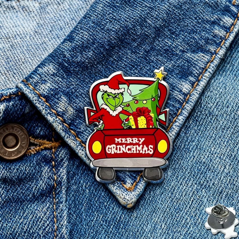 Fun Christmas Grinch Brooch