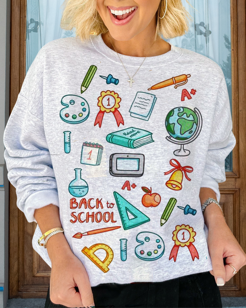 Back To School Supplies Sweatshirt