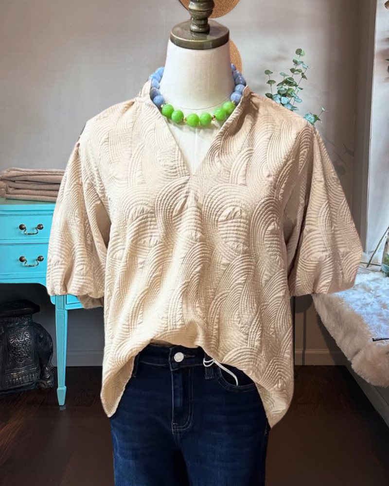 Circle Stripe Quilted Top