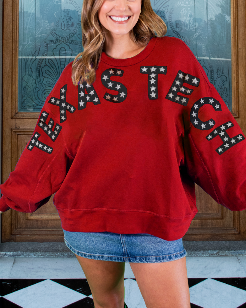Texas Tech Star Print Sweatshirt