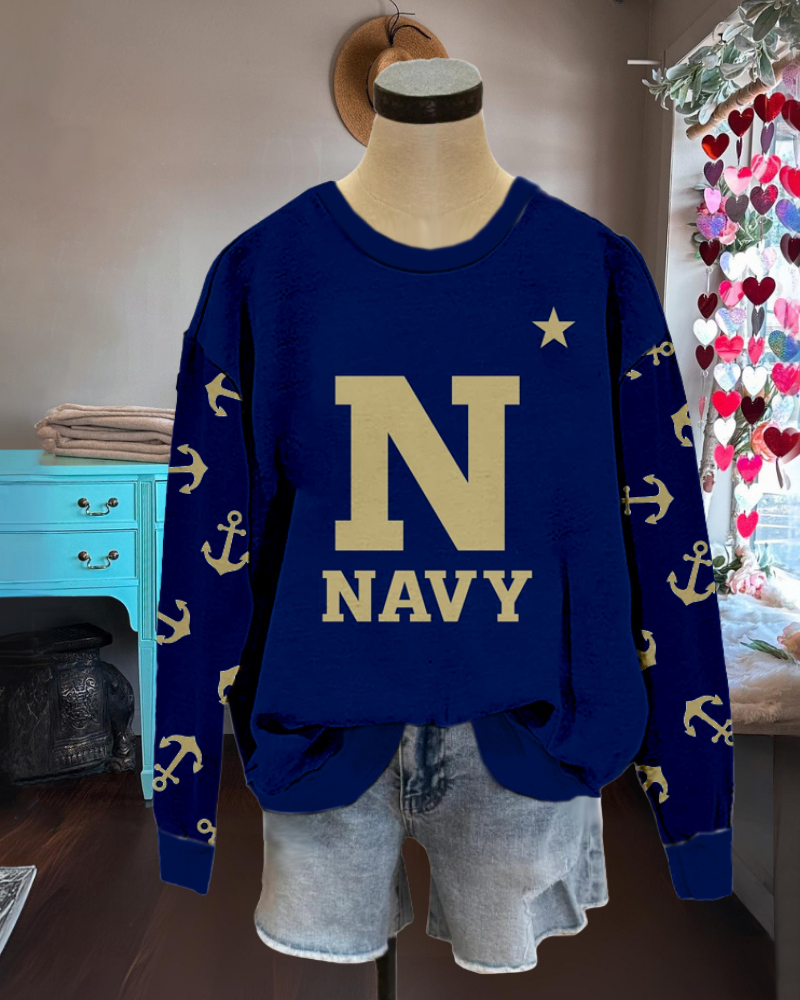 Navy Midshipmen Crew Neck Sweatshirt