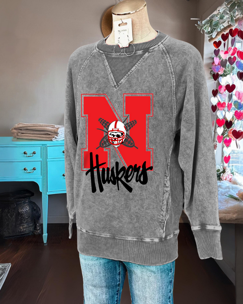 Nebraska Huskers Washed Sweatshirt