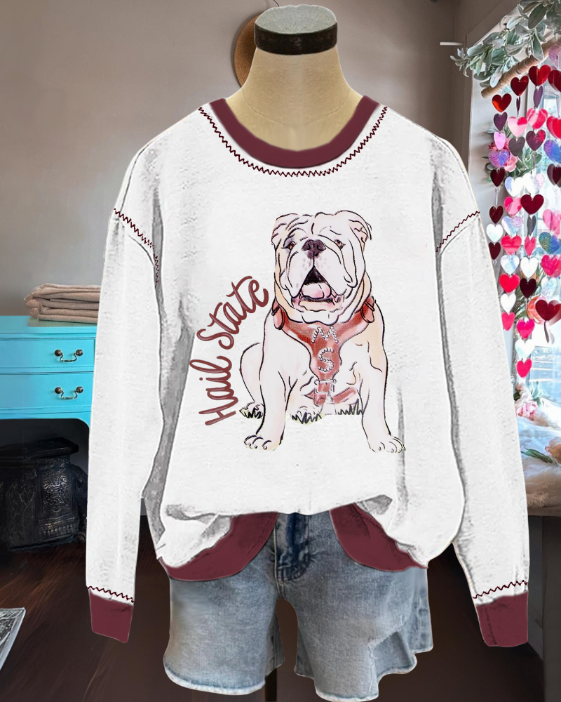 MSU Bulldogs Hail State Graphic Sweatshirt
