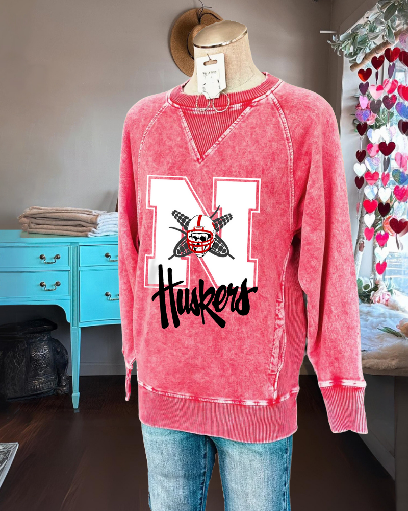 Nebraska Huskers Washed Sweatshirt