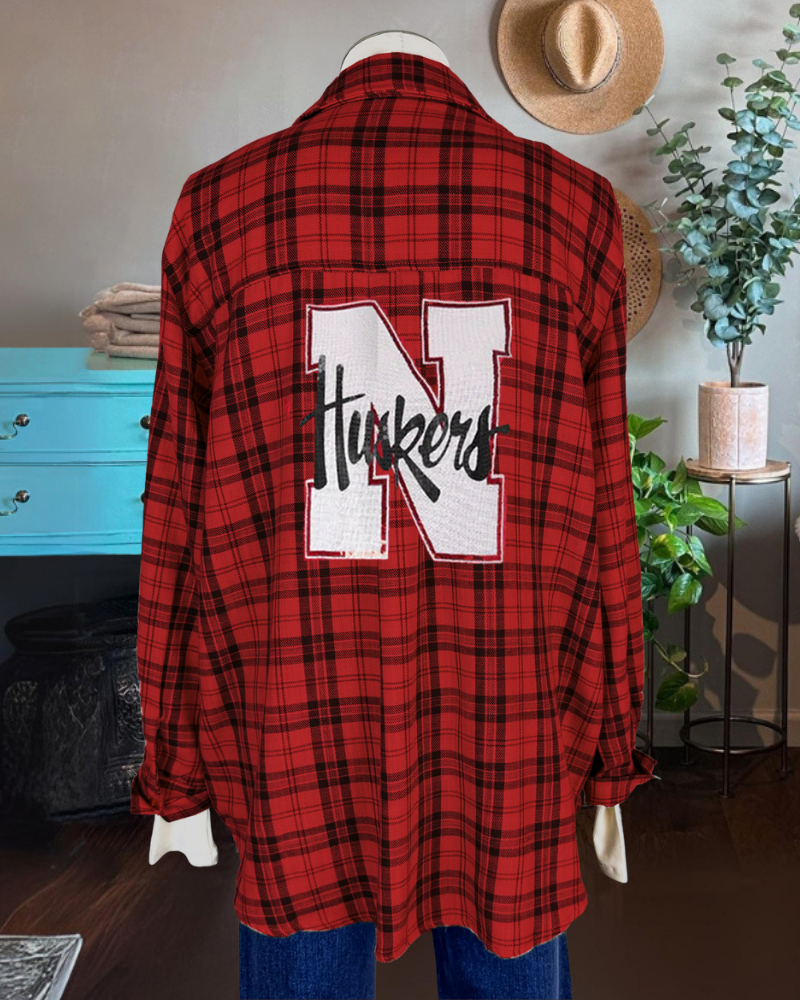 Nebraska Huskers Plaid Shirt
