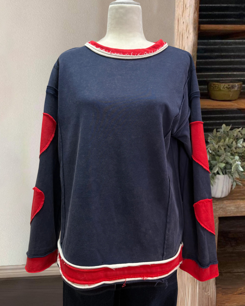 Romantic Heart Patchwork Top