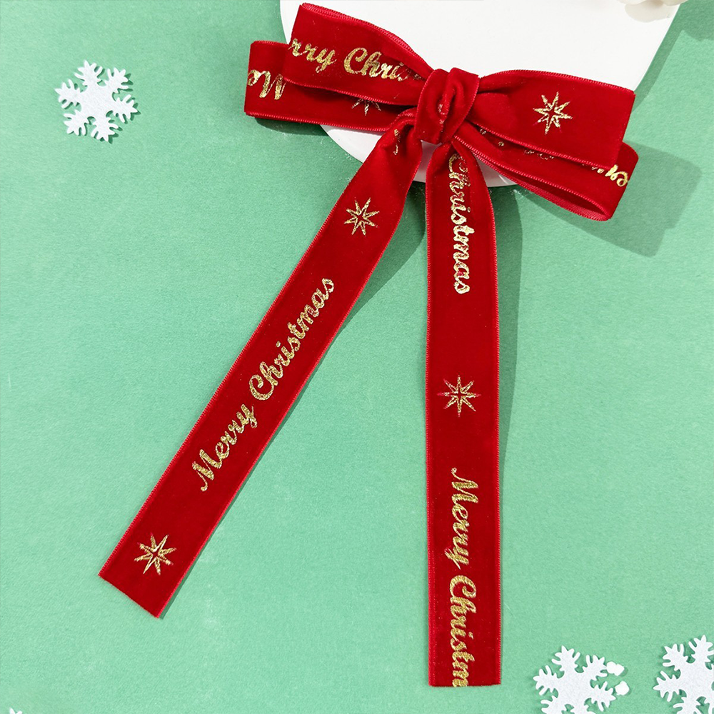 Christmas Bow Velvet Hairpin