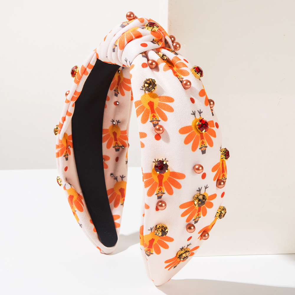 Thanksgiving Trim Beaded Headband