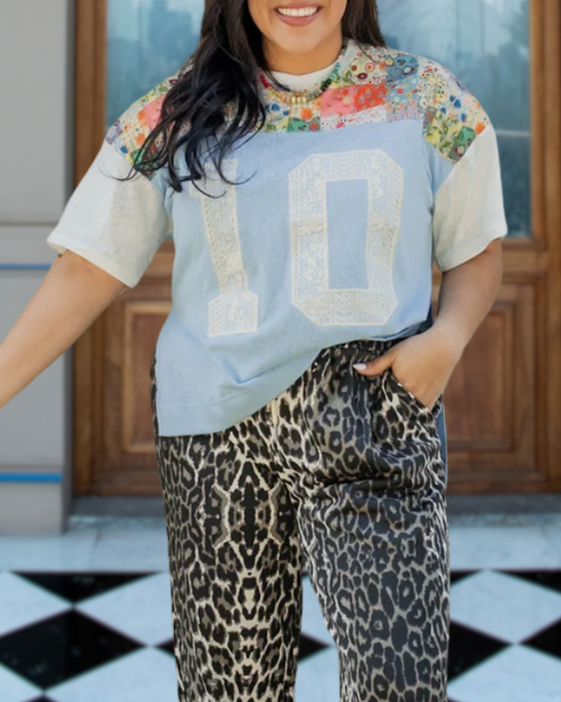 Floral Patchwork Lace Tee