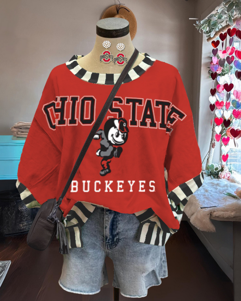 Ohio State Buckeyes Stripe Trim T-shirt