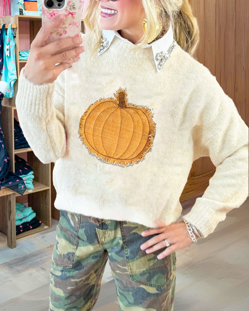 Fun Pumpkin Patch Cozy Sweater