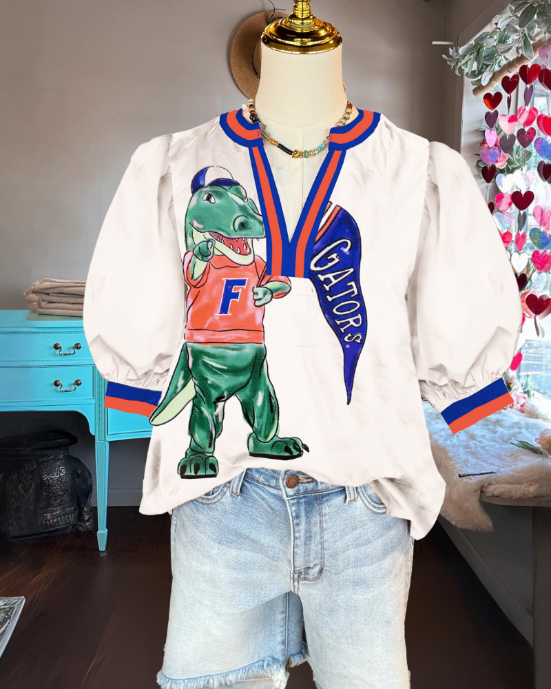Florida Gators V-Neck Satin Top