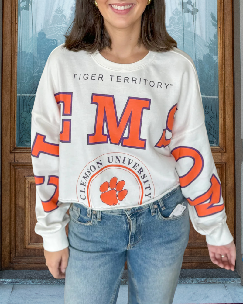 Clemson Tigers Paw Print Sweatshirt