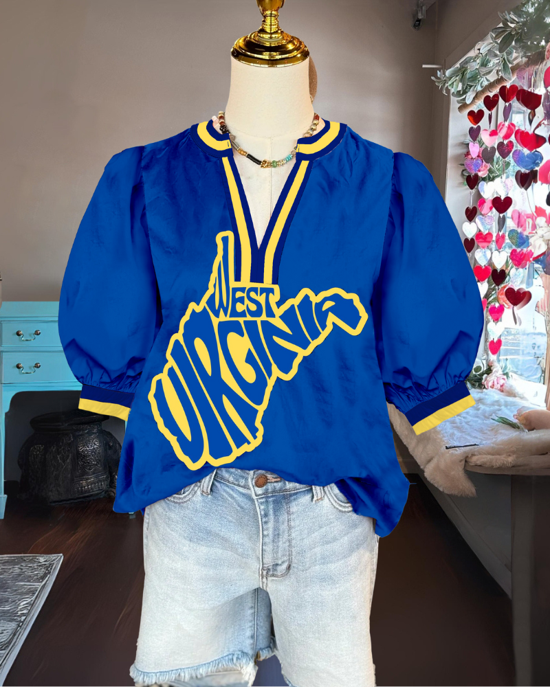 West Virginia Puff Sleeve Top