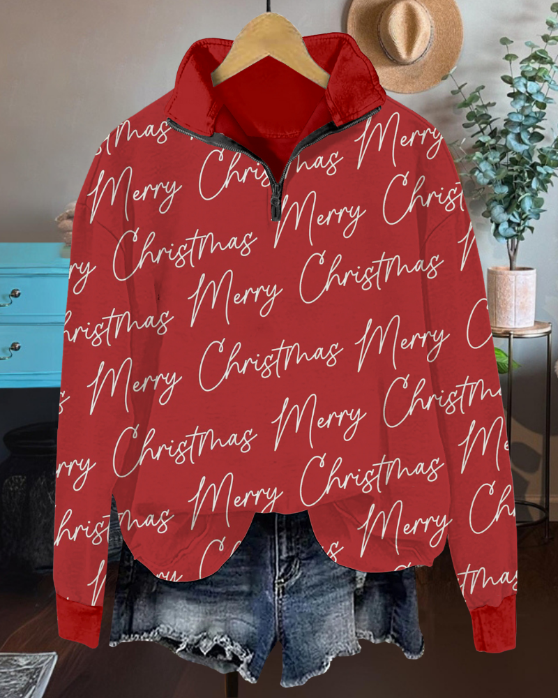Merry Christmas Half-Zip Pullover