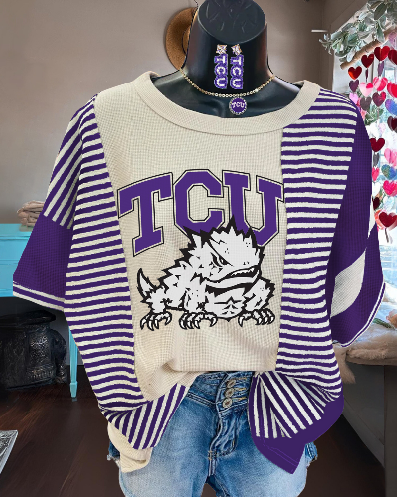 TCU Horned Frogs Striped Tee