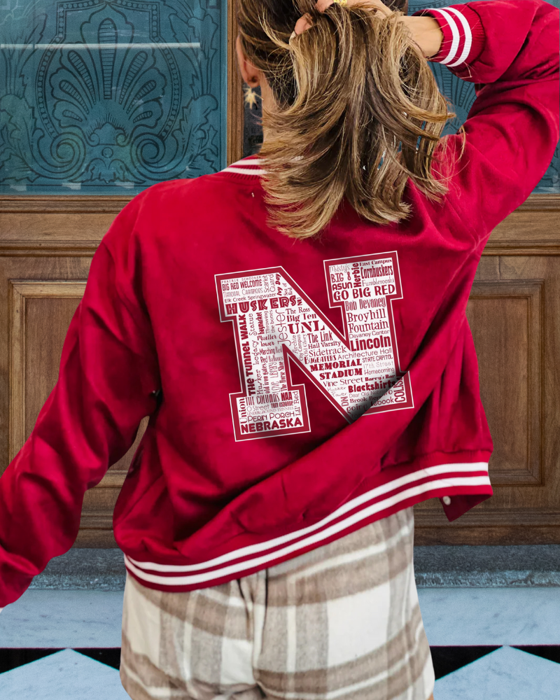 Nebraska Huskers Stripe Trim Jacket