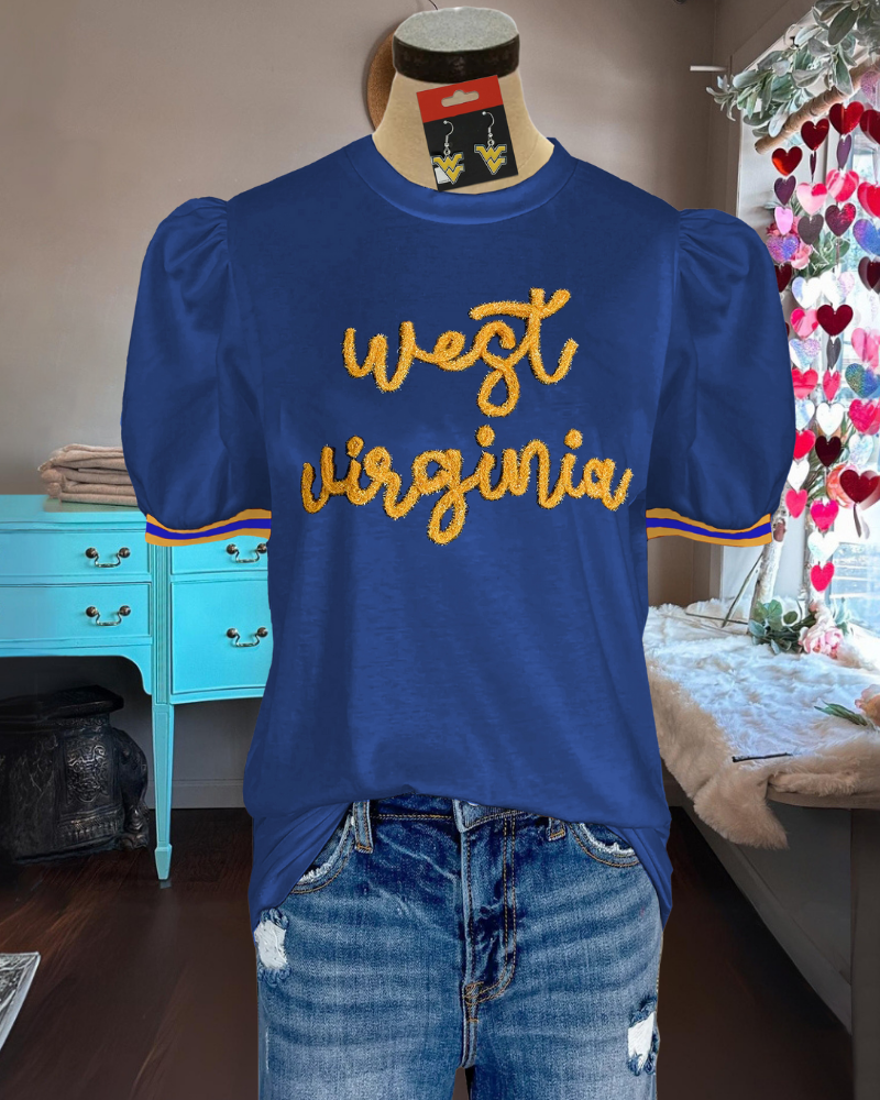 West Virginia Embroidered Top