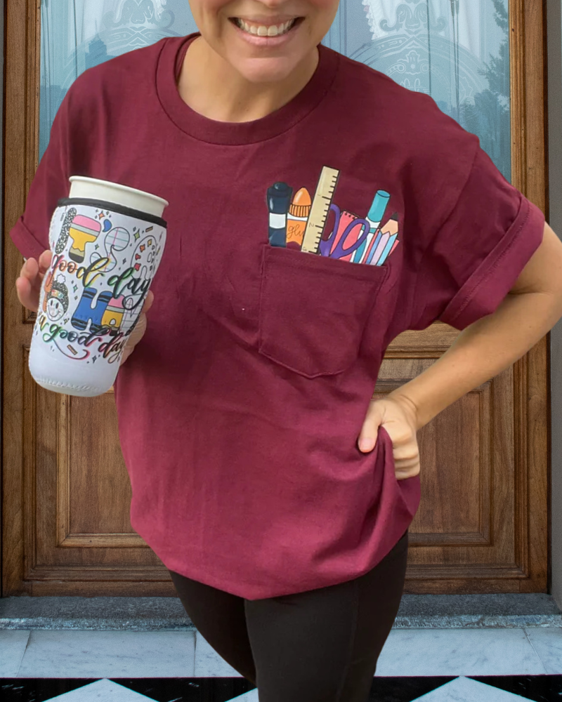 School Supplies Pocket Tee