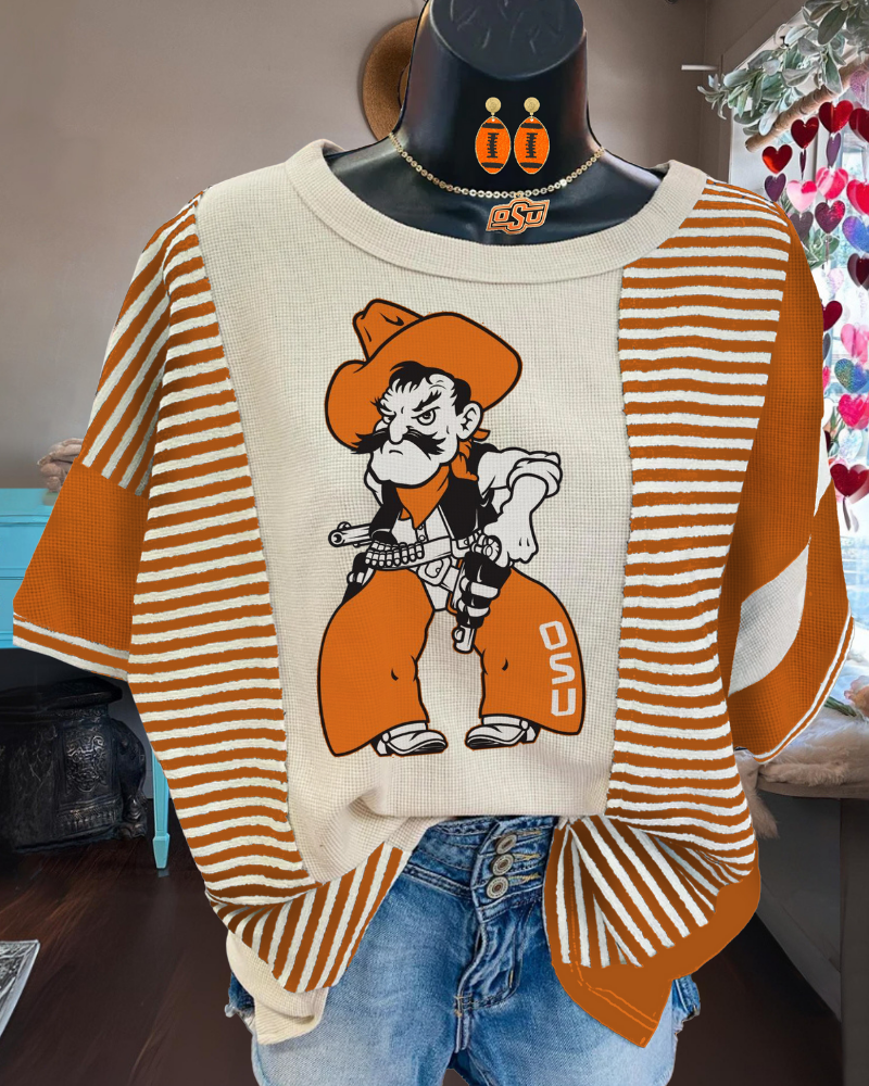 Oklahoma State Striped T-shirt