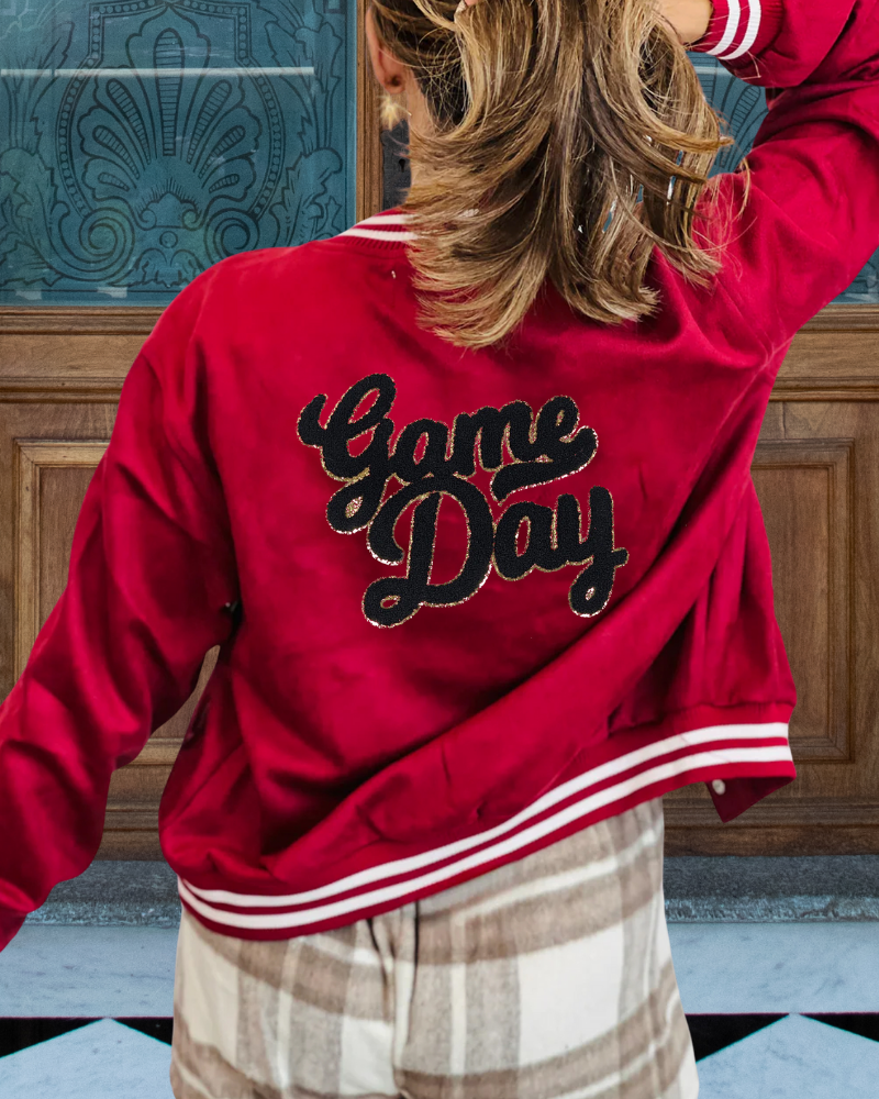Playful Game Day Embroidered Jacket