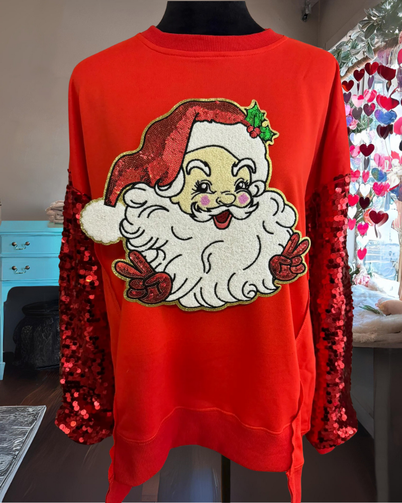 Santa Claus Sequined Sweatshirt