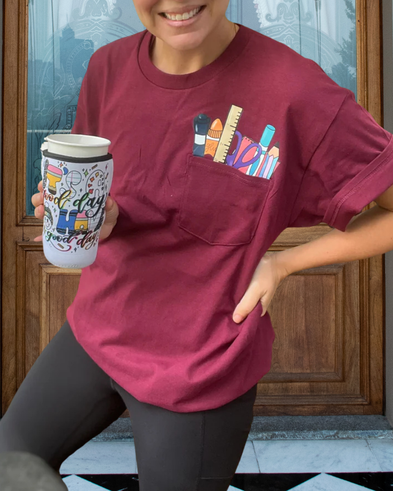 School Supplies Pocket Tee