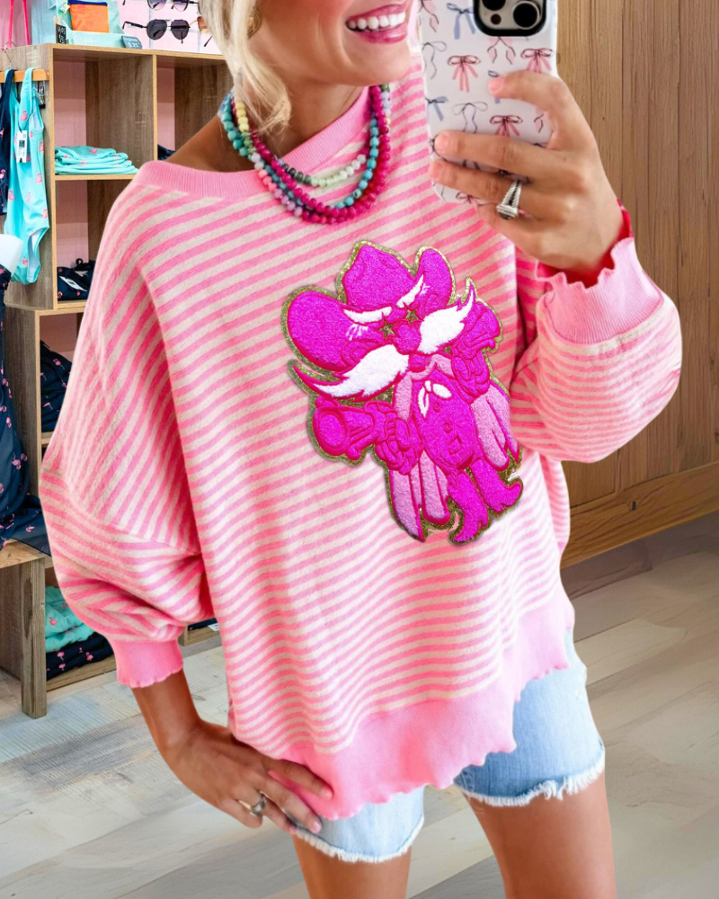 Playful Raider Embroidered Sweatshirt