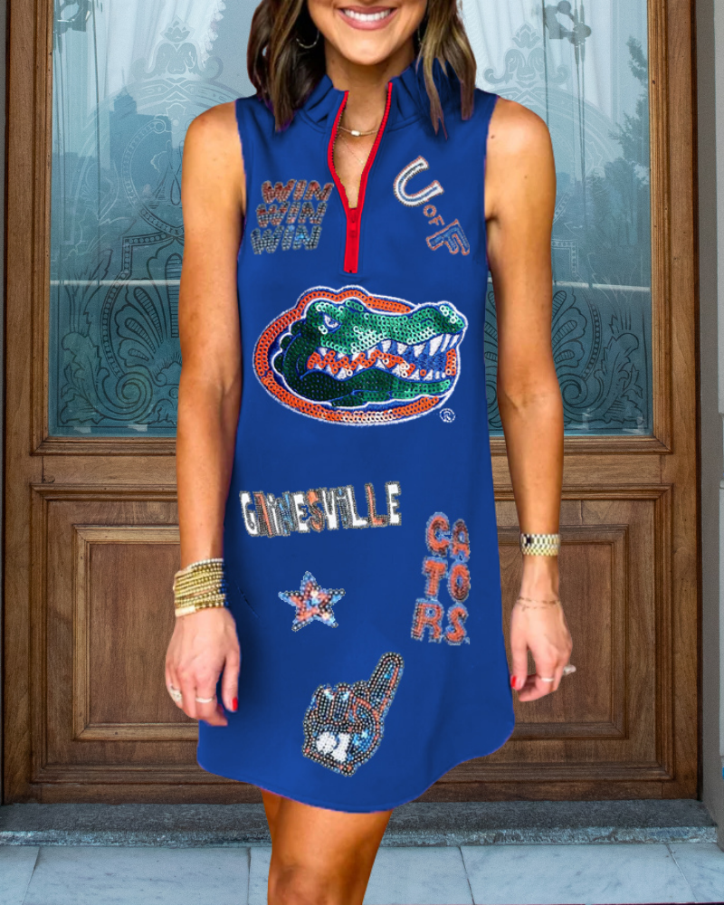 Florida Gators Sequined Sleeveless Dress