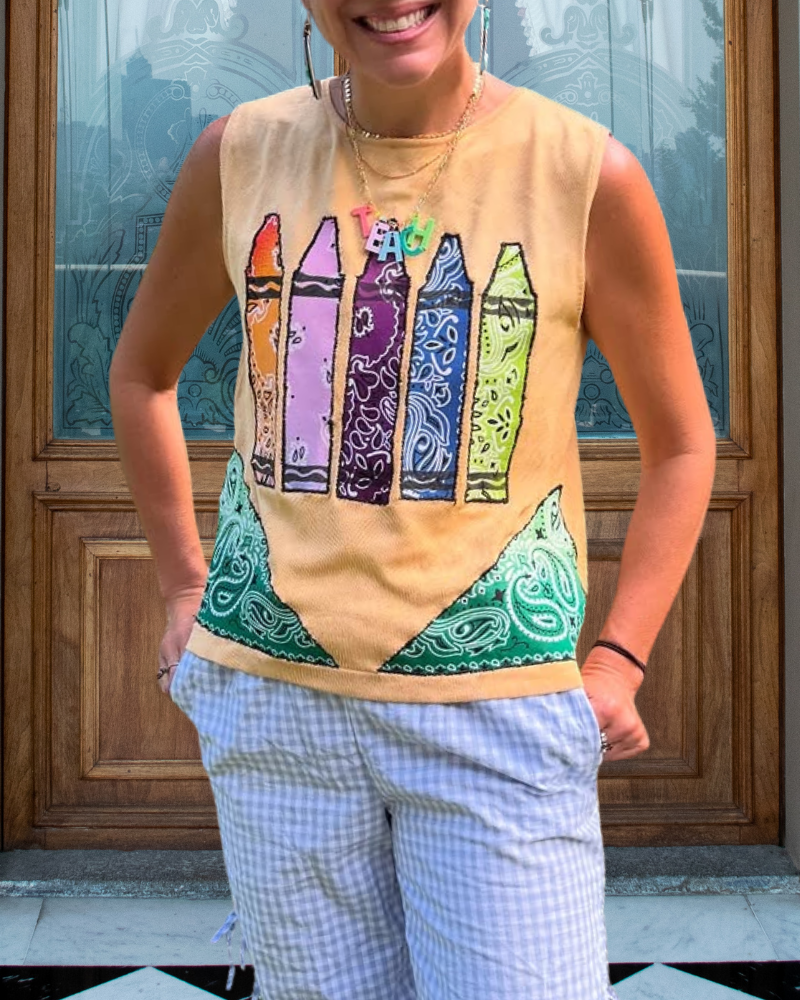 Art Paisley Paintbrush Vest