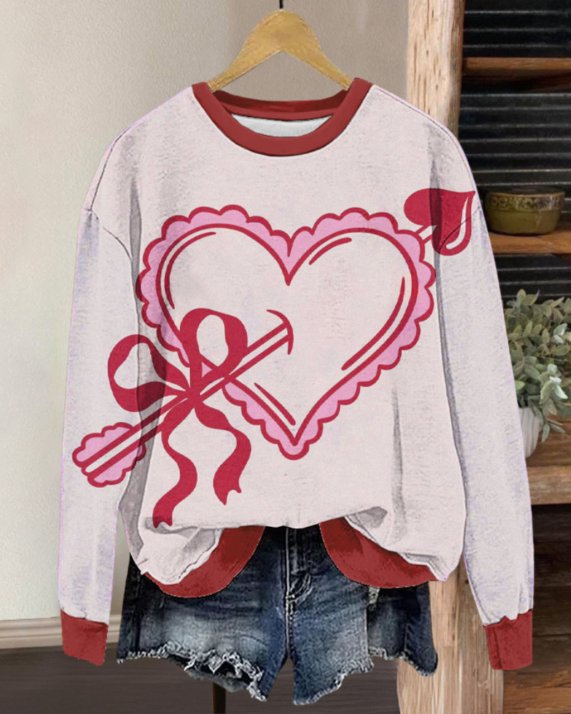 Cupid's Arrow Heart Sweatshirt