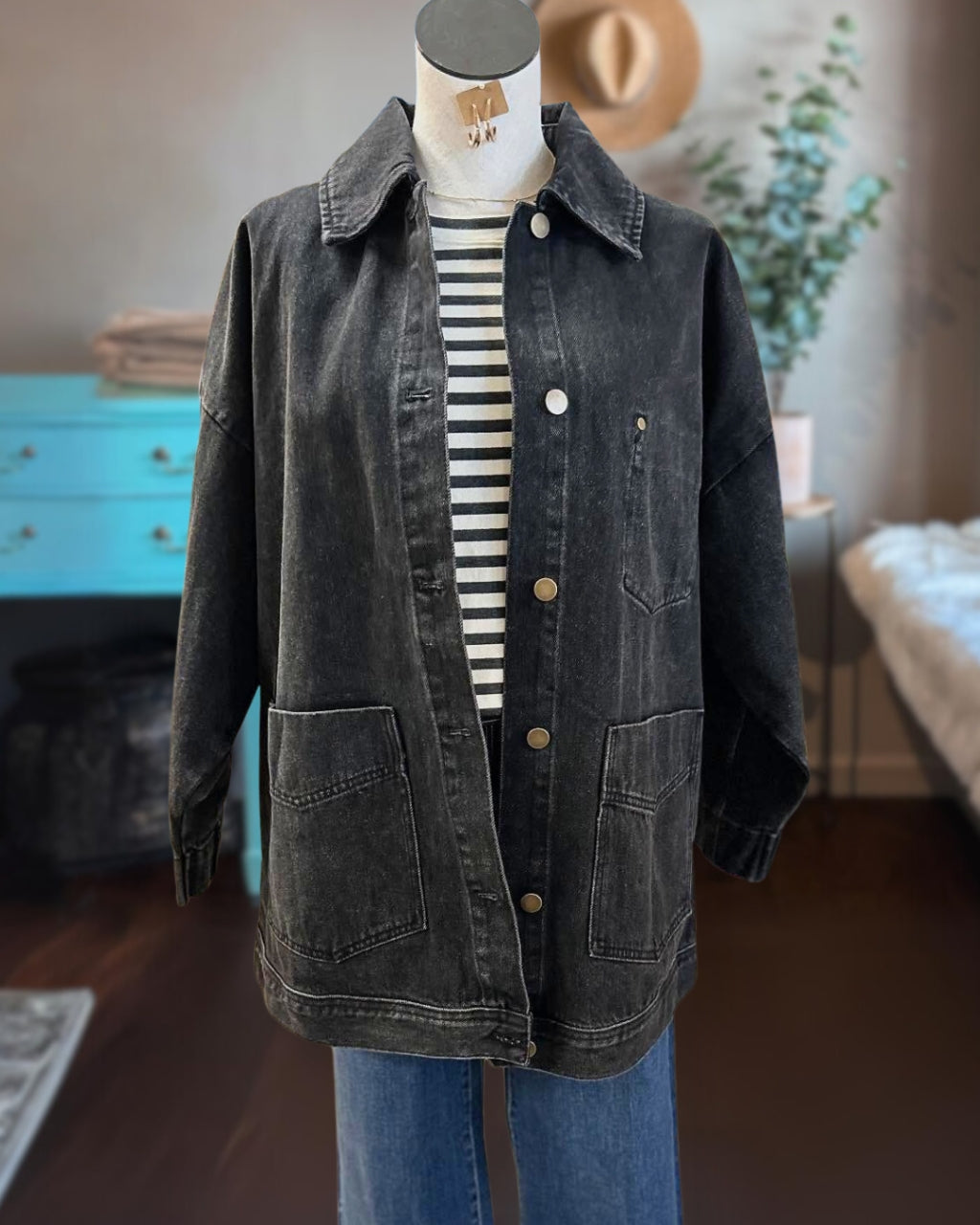 Vintage Utility Denim Jacket