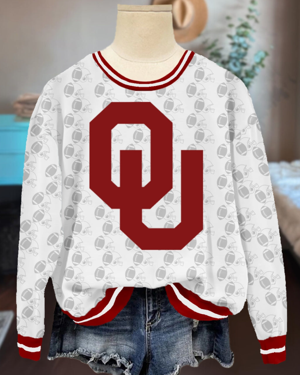 Oklahoma Sooners Helmet Graphic Sweatshirt