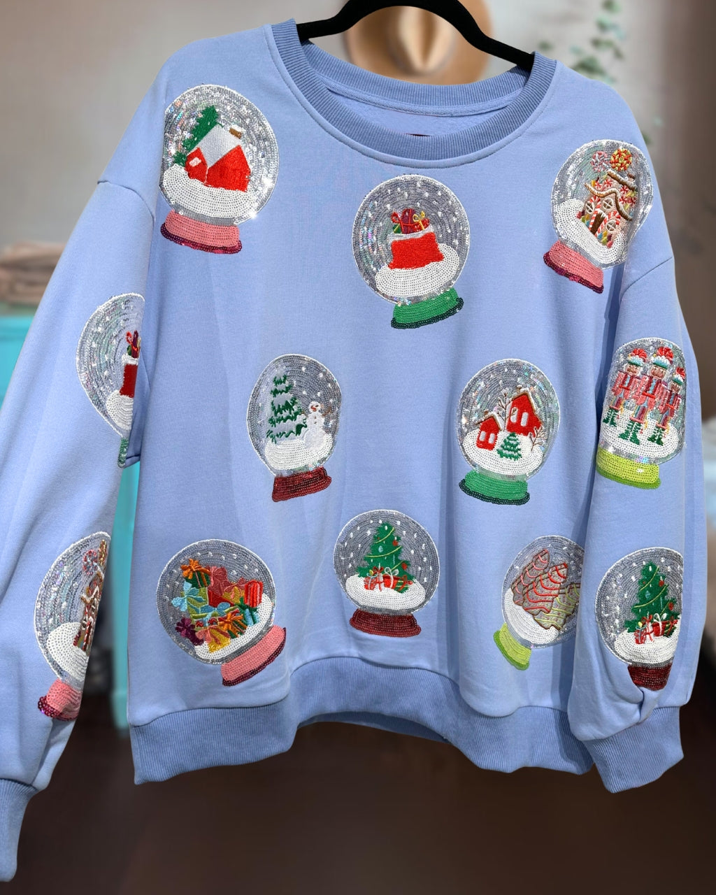 Sparkly Christmas Globe Sweatshirt