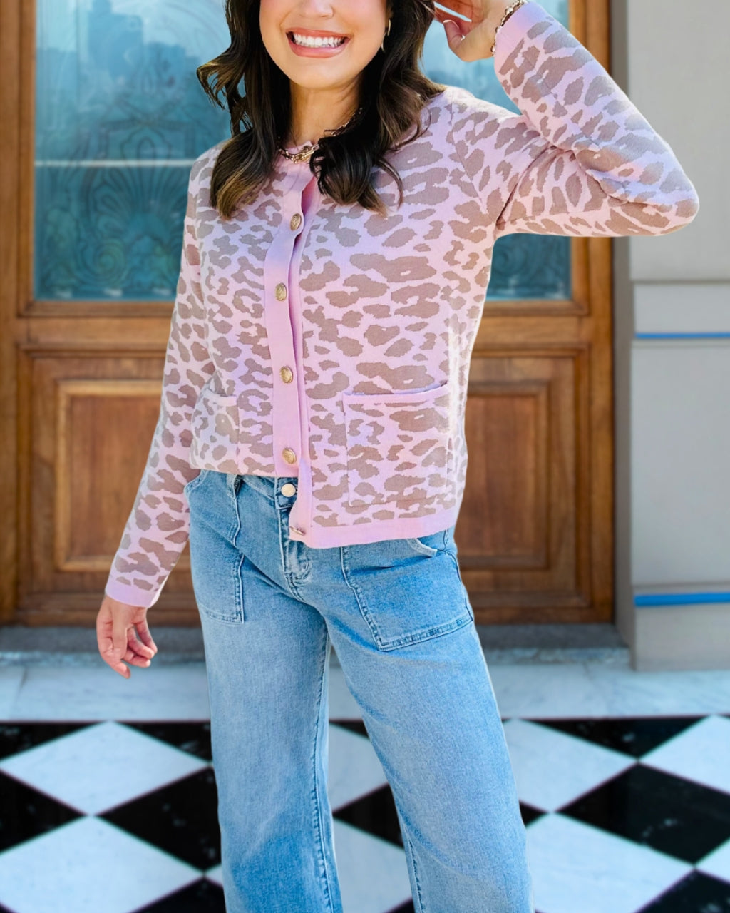 Chic Leopard Print Cardigan
