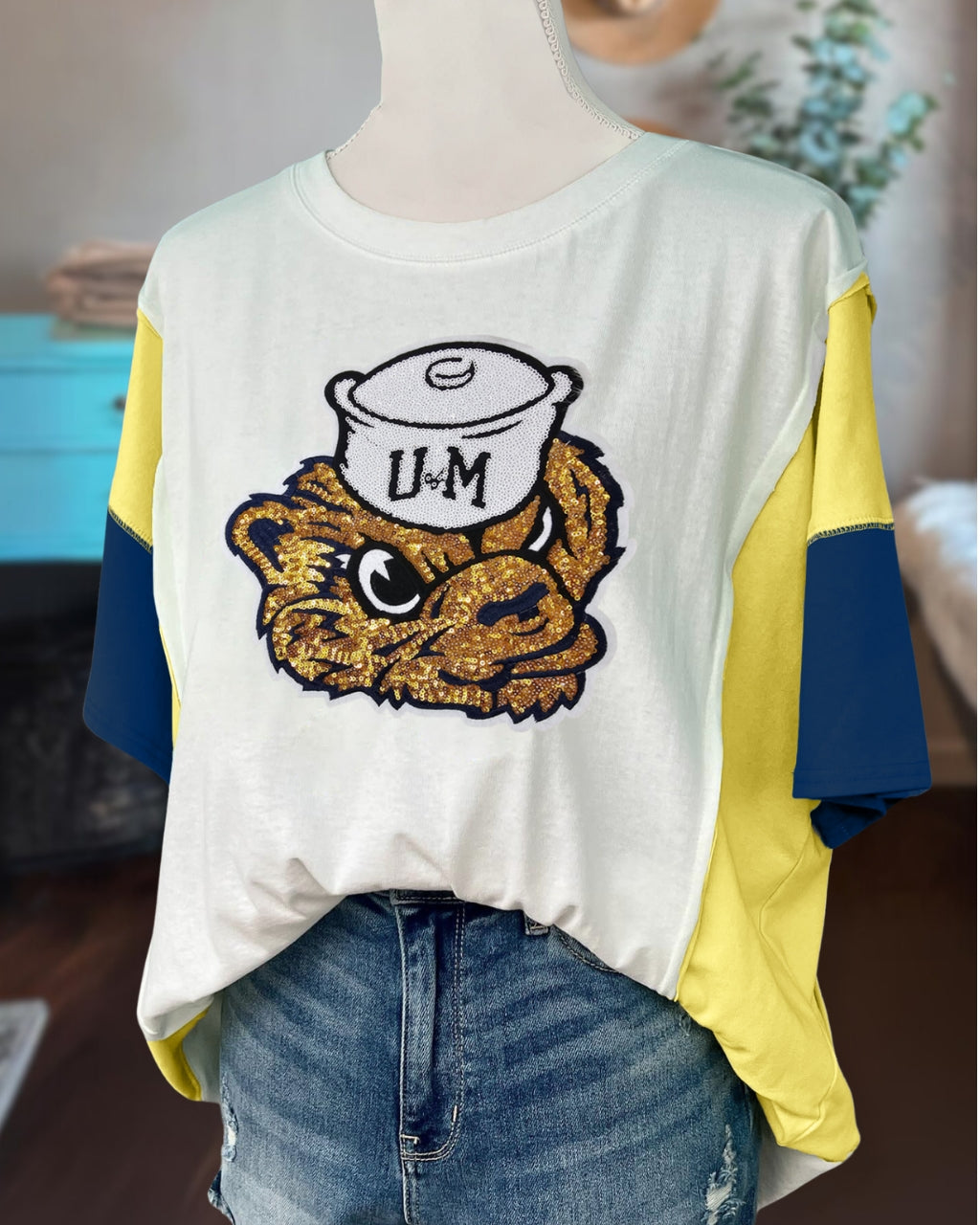 Sequin Badgers Graphic Tee