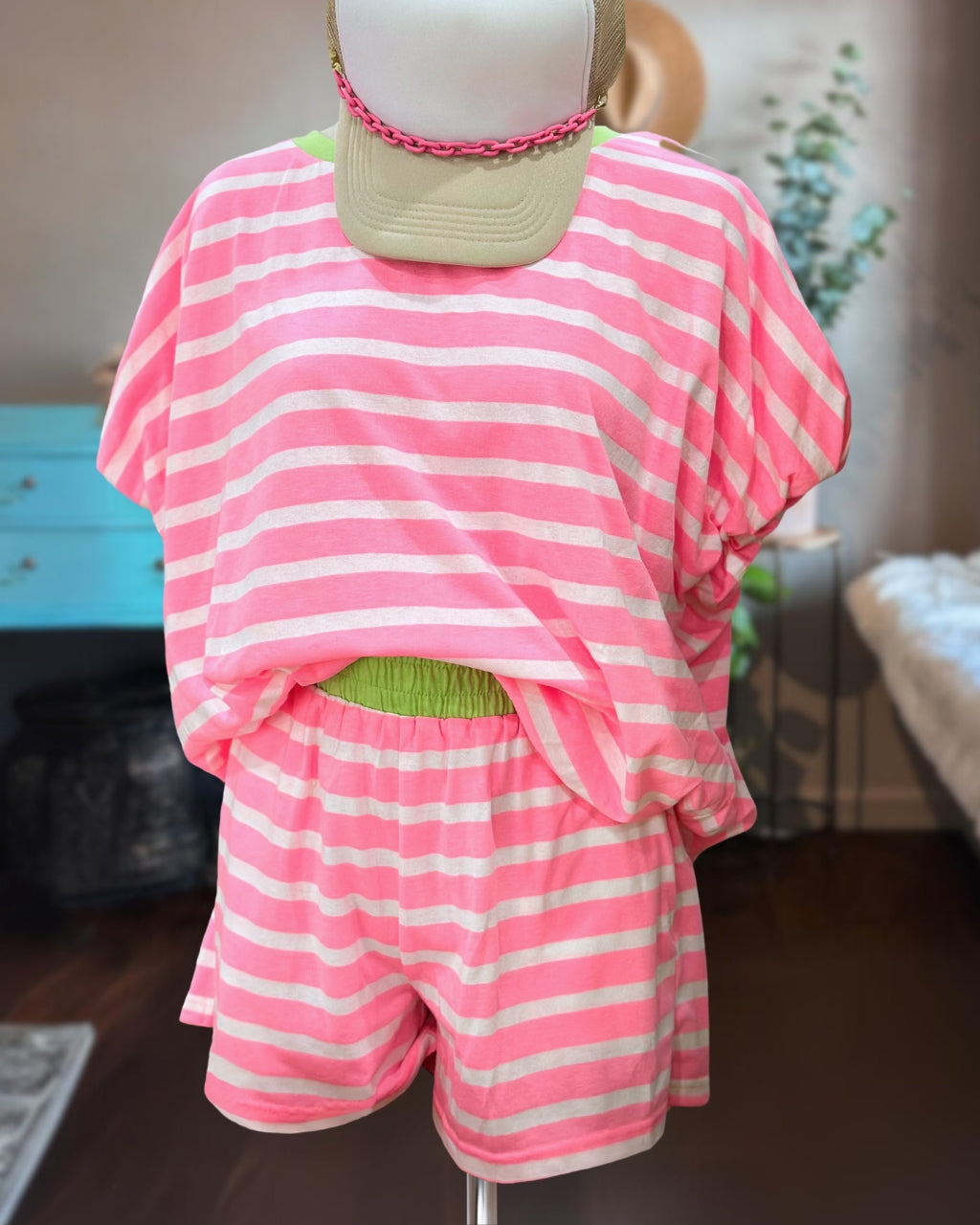 Cozy Striped Short Set