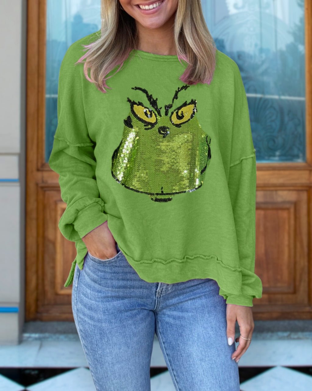 Grinch Sequin Sweatshirt